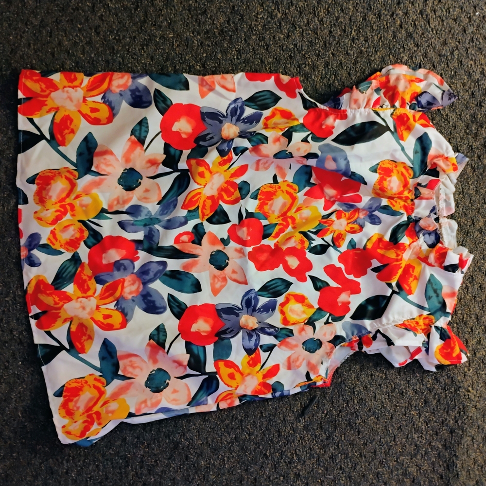 First Love Floral Ruffle Top - Multicolor